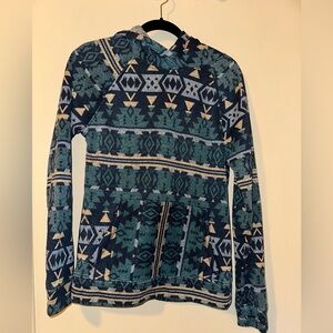 Winter Geometric Patterned Hoodie